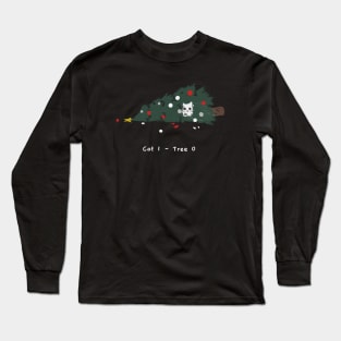 Christmas tree (white caption) Long Sleeve T-Shirt